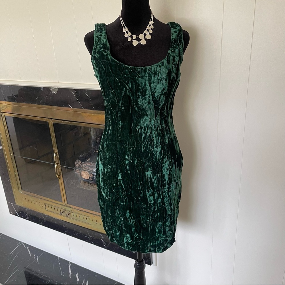 Vintage Crushed velvet style mini dress size 9